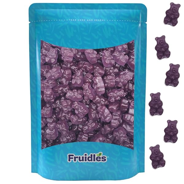 FRUIDLES GRAPE GUMMI BEARS CANDY, FRUIT FLAVORS GUMMIES,...