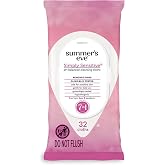 Summer's Eve Gentle Feminine Wipes, Simply Sensitive, 32 Count | Vaginal Wipes, Resealable, pH-Balanced Micellar Water Formula, Feminine Care to Help Remove Vaginal Odor, Gynecologist Tested
