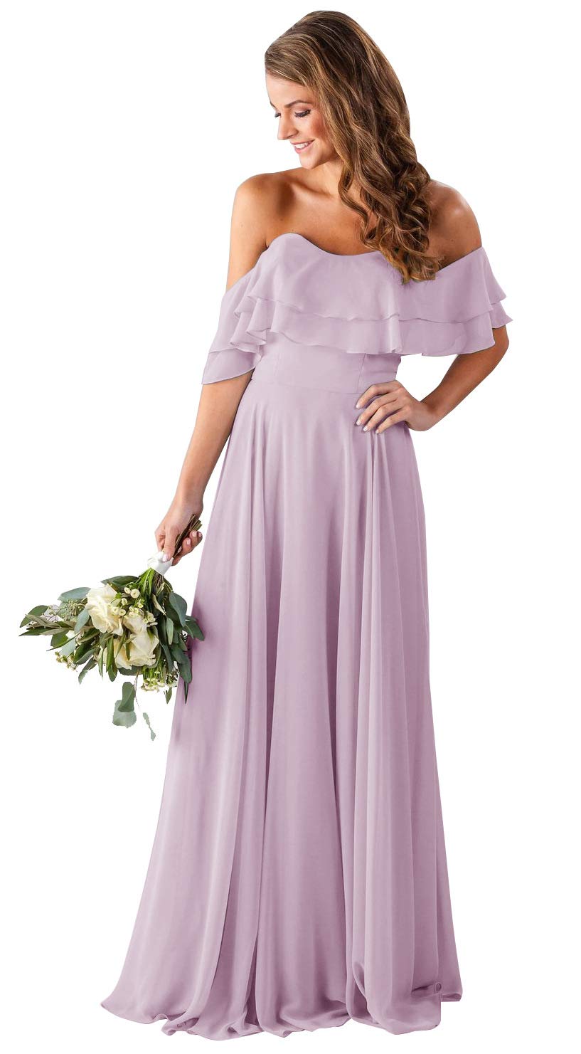 lilac bridesmaid dresses long