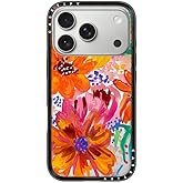 CASETiFY Compact iPhone 17 Pro Case [Slim and Sleek/Compatible with Magsafe / 4 ft. 2X Military Grade Drop Protection] - EttaVee Watercolor Fleurs - Clear Black