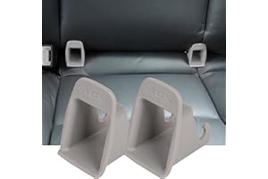 JHKLS ISOFIX Interface Belt Latch Guide, 2 Pcs Car Seat ISOFIX Interface Buckle Fixed Guide Groove Car Seat Bracket Connector, Grey