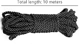 Wolike 8mm Nylon Rope 10m Black - Strong Durable Multipurpose Cord for Crafts view 2