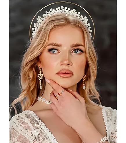 Amazon.com : EMZhole Flower Crystal Headpiece Rhinestone  display picture 1