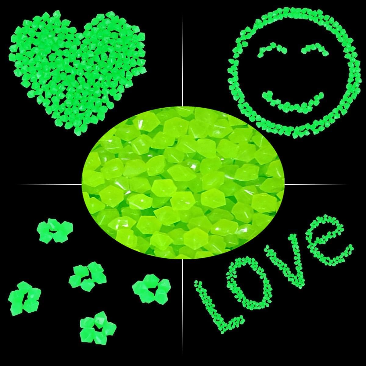 Hardscaping Materials - 200PCS Glow Stones Pebbles, Gardening Luminous Glow Stones Rocks Outdoor Decor Glowing Water Fish Tank Gravel Green