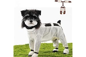 FREWAC Pet Anti Dust Pants, Anti-Slip Waterproof Rain/Snow Boots with Adjustable Suspender, Dog Paw Protector Shoes Outdoor Walking/Hiking Dirty-Proof Belly for Small, Medium-Sized Dog(#C,Small)