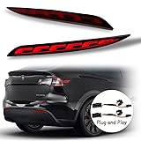 PGTOPONE Red LED Rear Bumper Reflectors Fog Brake