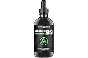 Think Above Vitamin B3 Niacinamide Liquid - Non Flush Form of B3 Niacin - Convenient Vitamin B3 Niacinamide Drops for Women and Men - Easy to Swallow 2oz (60ml)
