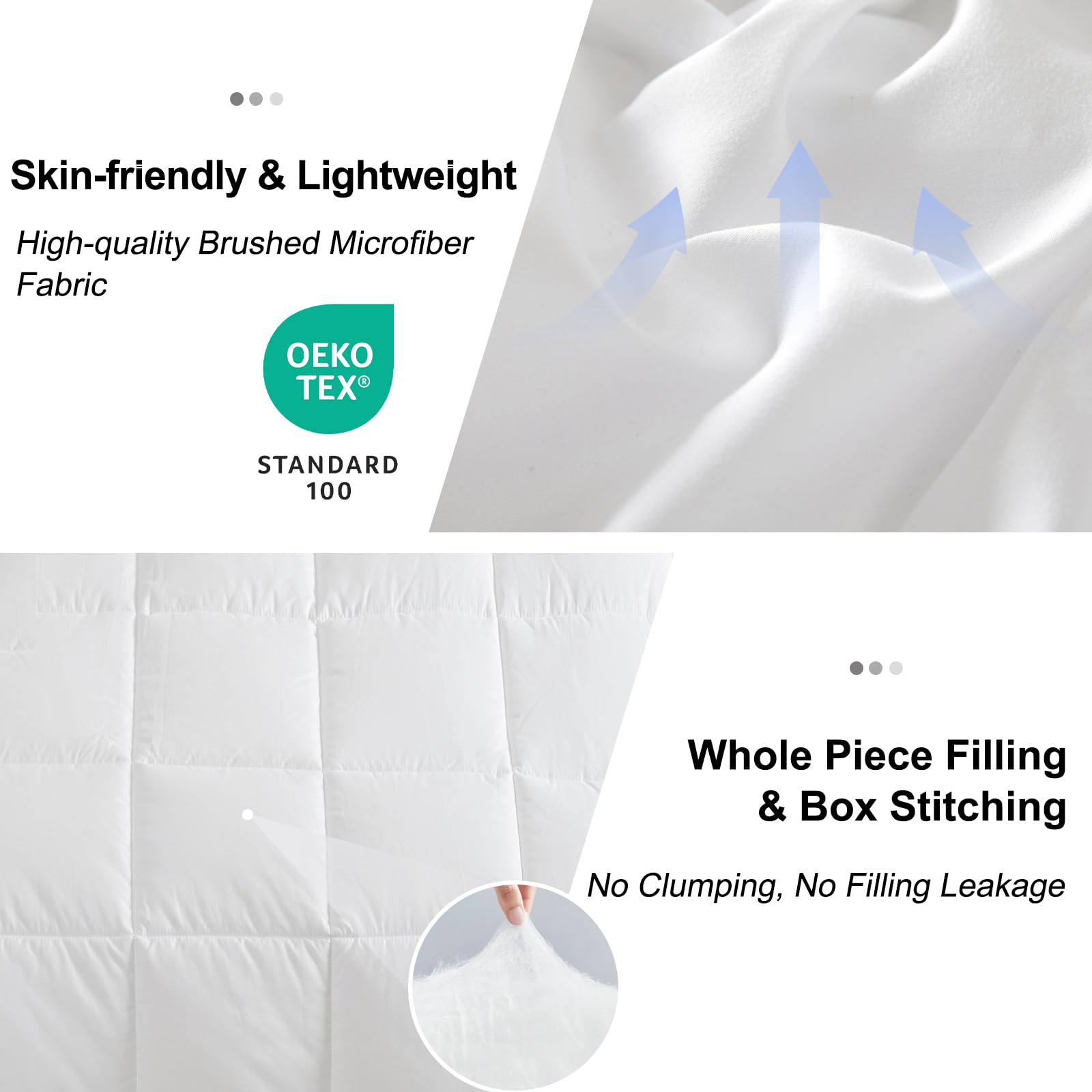 PHF White King Size Comforter Set, 3 Pieces Ultra