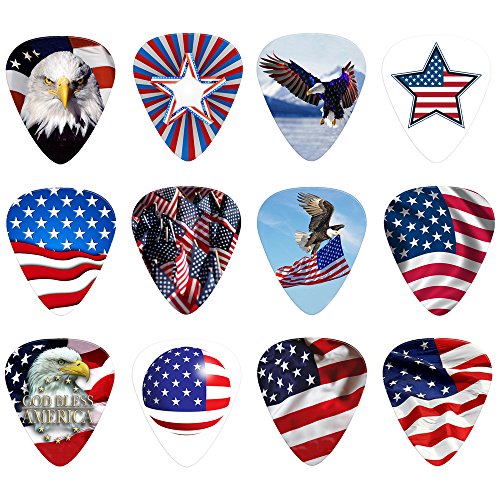 American Flag Guitar Picks Collection (12pack)...Awesome Patriotic picks show your support for
