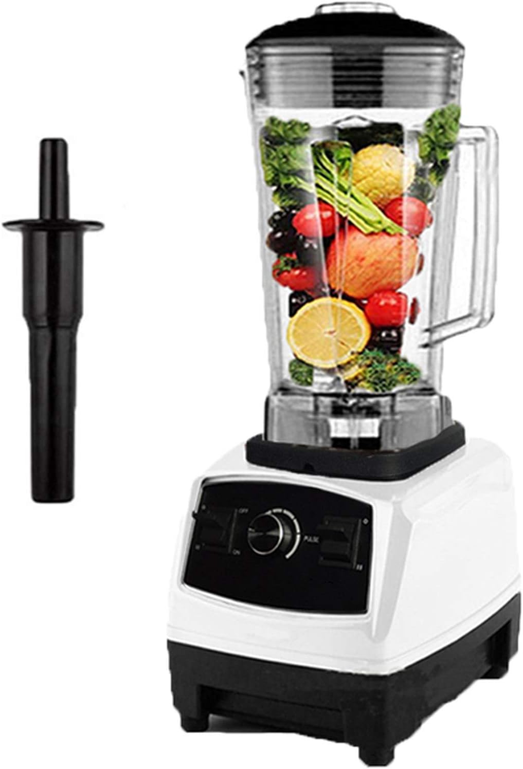 2200W Heavy Duty Commercial Blender Professional Blender Mixer Food Processor Japan Blade Juicer Ice Smoothie Machine,White,UK Plug