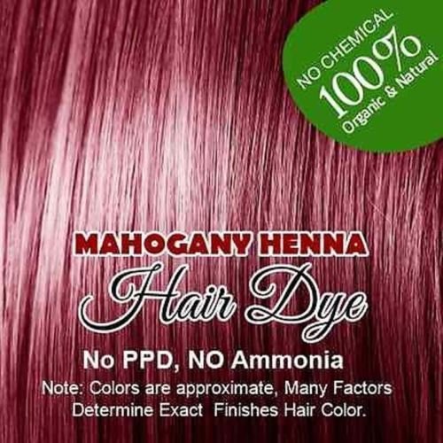 (Mahogany) Henna Hair Color – 100% Organic and Chemical Free
