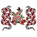 Gosear 3 PCS Snake Floral Pattern DIY Clothes Patches Stickers Embroidered Sew Patches for Clothing Bags