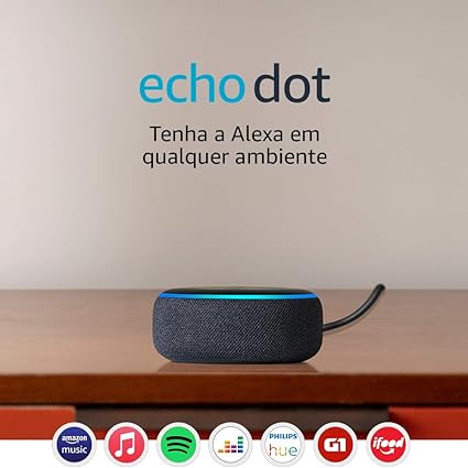 Echo Dot (3ª Geração): Smart Speaker com Alexa - Cor Preta   