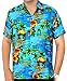 LA LEELA Men's Aloha Hawaiian Shirt Short Sleeve Button Down Casual Beach Party