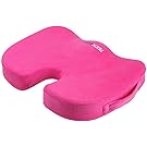 Techege Orthopedic Comfort Foam Grade A Coccyx Tailbone Backpain Comfortable Cushion (Pink)