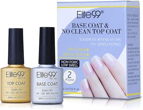 Elite99 Top Base Coat Semi Permanent Vernis à Ongle Finition De Base De Vernis Top De Vernis En Gel Uv Led Soakoff Manucure Nail Art Pour Ongle