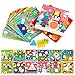 AMOSTING Early Learning Educational Button Art Toys for Toddler, Color & Geometry Shape Matching Mosaic Puzzle Peg Board Games for Preschool Kids