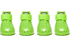 Wagwear WagWellies Mojave Dog Boots - Paw Protection from Hot Pavement, Sharp Objects, Dirt, Toxins | Well-Ventilated, Easy-Clean - Neon Green L