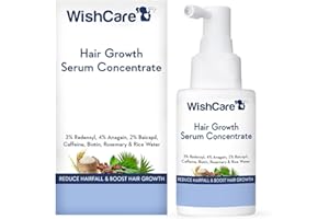 WishCare Hair Growth Serum Concentrate - Rosemary, 3% Redensyl, 4% Anagain, 2% Baicapil, Caffeine, Biotin, Plant Keratin & Rice Water