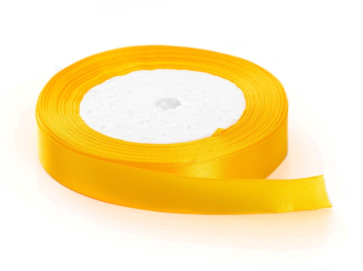 Solid Color Satin Fabric Ribbon (Orange, 3/8" x 25 Yards)