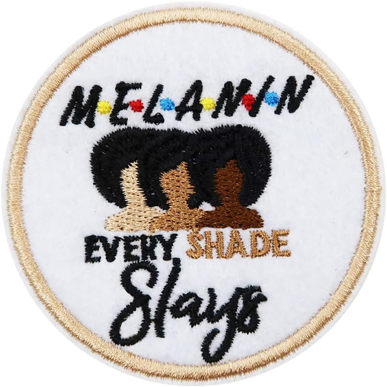 Mixed Media - Melanin Every Shade Slays Embroidered Iron On Patch BLM Black Lives Matter
