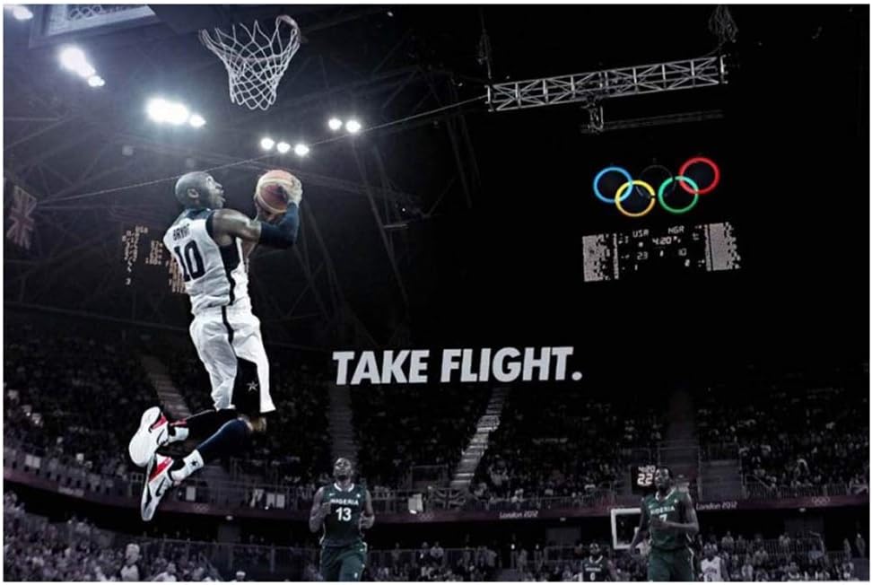 Fuguan Kobe Poster, PVC Painting Pop Art Wall Decor Poster for Basketball Fans 20x30cm(H06)