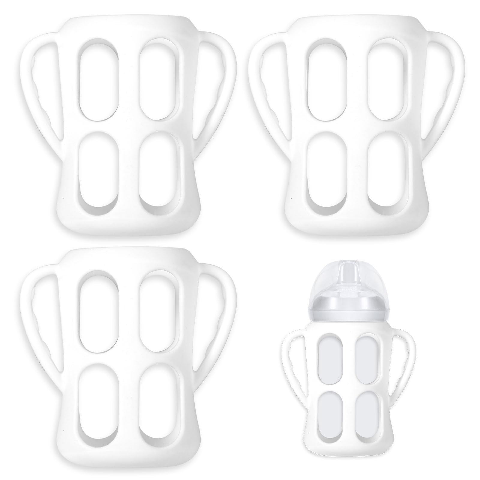 3pcs Baby Bottle Handles for Philips Avent Natural Baby Bottles 9oz, Silicone Easy Grip Baby Bottle Handles Replacements Bottle Holder Accessories for Philips Avent