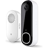Arlo Video Doorbell 2K + Chime 2 (2nd Gen, Latest Release), Wireless or Wired Option, 2-Way Audio, Night Vision, Head to Toe View, Package Detection, Person & Vehicle Recognition, 1-Month Secure Plan