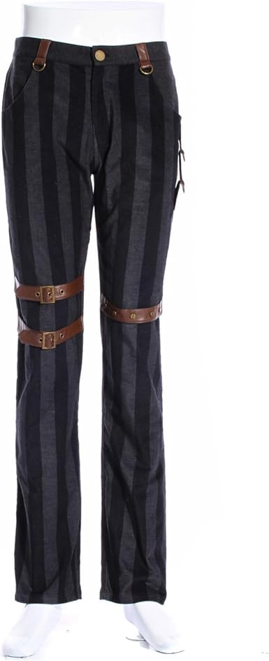 striped steampunk pants