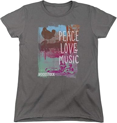 Amazon Com Woodstock Music Festival Screen Print Logo Women S T