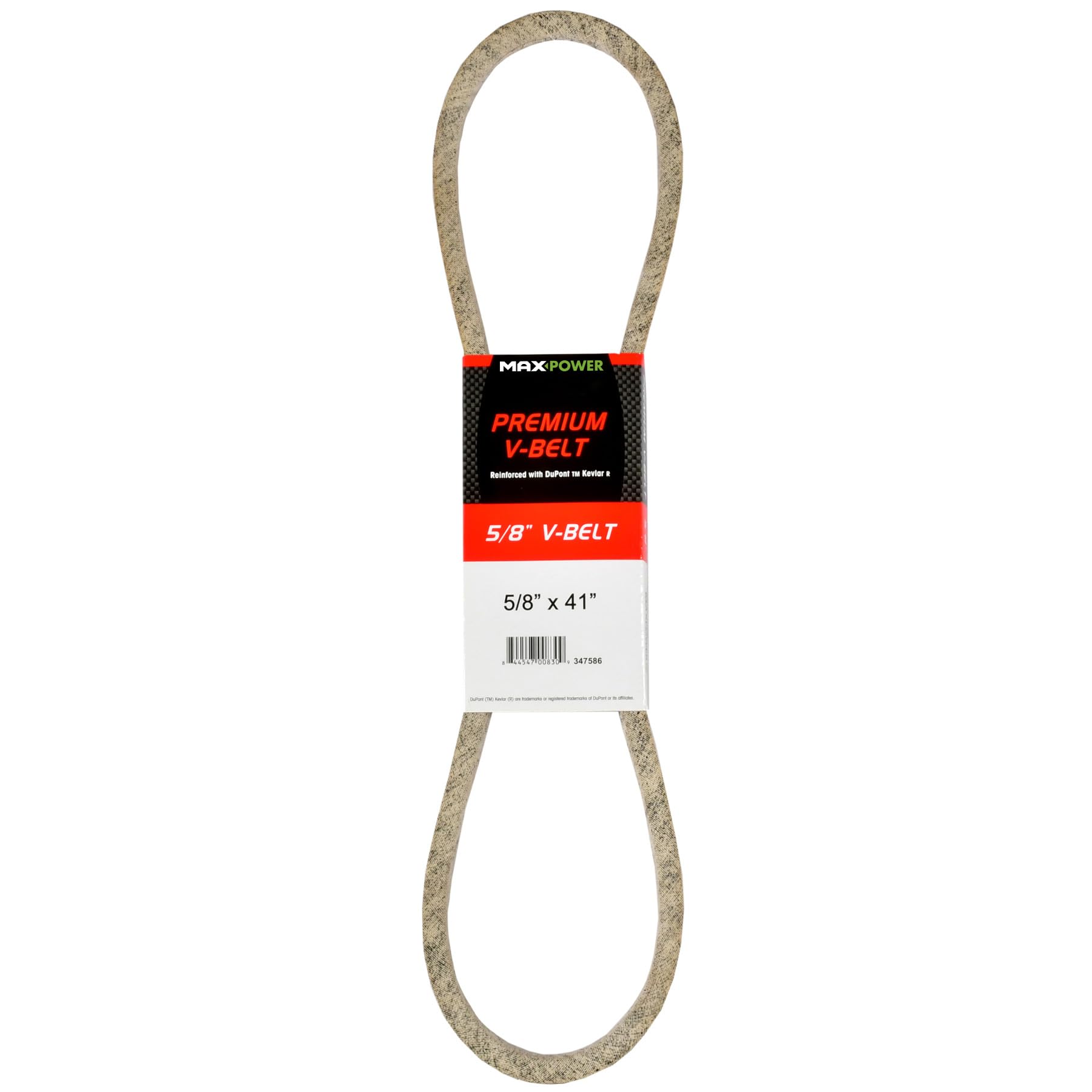 Maxpower 347586 Premium Belt Reinforced with Kevlar Fiber Cords, 5/8" x 41"