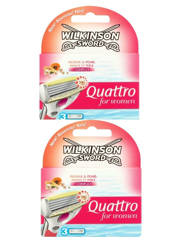 2 x Wilkinson Sword Quattro for Women Razor Blades 2 Packs of 3
