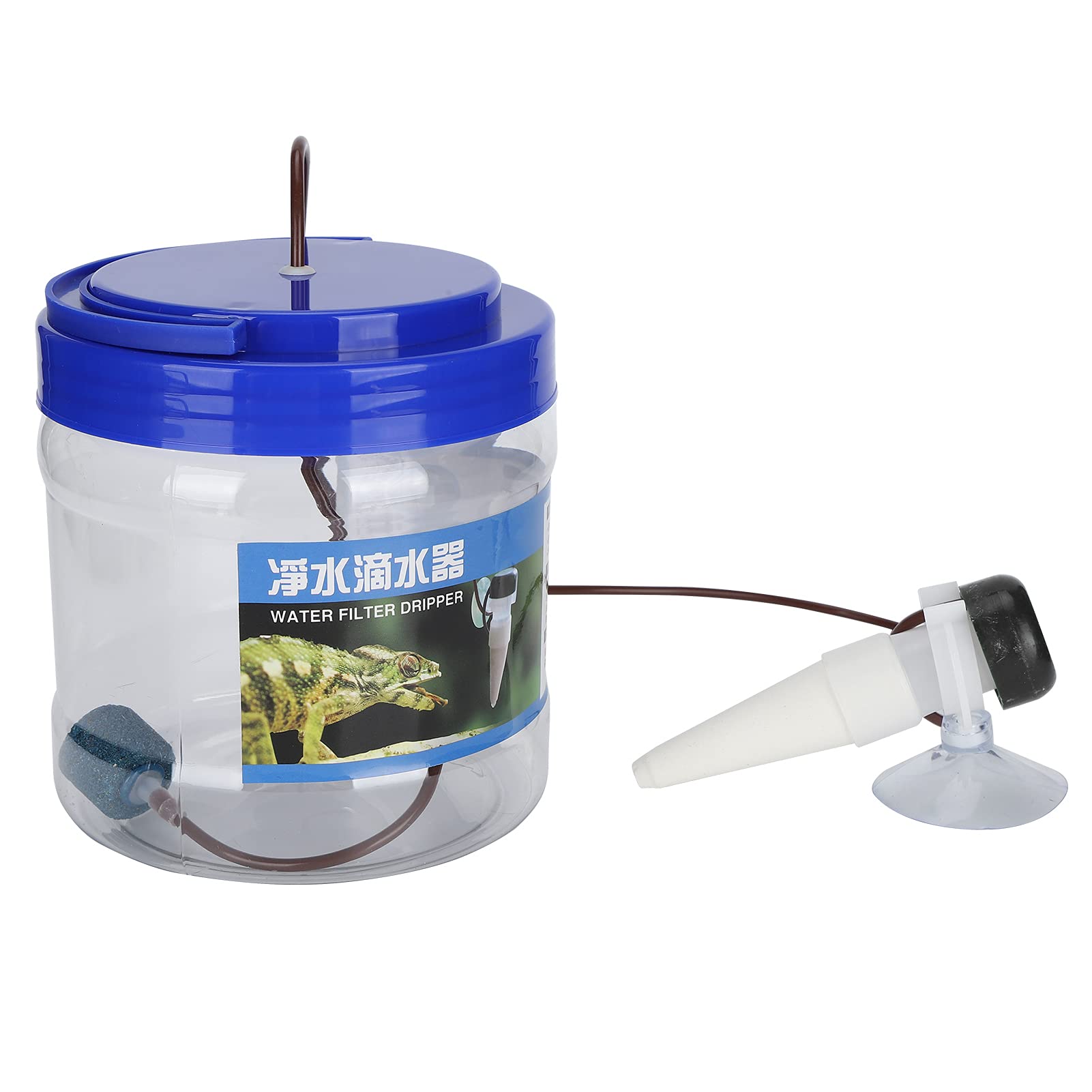 Reptile Water Dripper Kit, 1300ML Automatic Drinking Fountain for Lizard Turtle Chameleon Snake Frog Gecko Drip Irrigation System for Terrarium Humidity Control