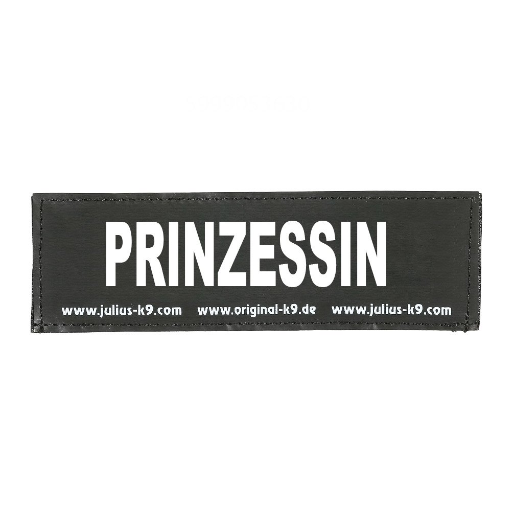Julius-K9 Interchangeable Hook & Loop Patches, 1 pair, PRINZESSIN, Size: Small, Black — image 1