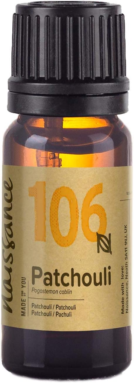 Naissance Patchouli Essential Oil (no. 106) 10ml - Pure, Natural, Cruelty Free, Vegan and Undiluted - to for Aromatherapy & Diffusers