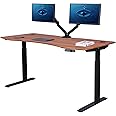 ApexDesk Elite Pro Series 60" x 27" Electric Height Adjustable Stand up Desk, Sit Stand Home Office Desk, Computer Desk - Cur