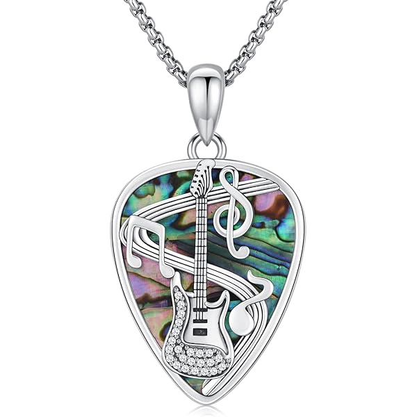 VENACOLY Collana A Plettro In Argento 925: Per Musicisti Con La Stoffa Del Rock!