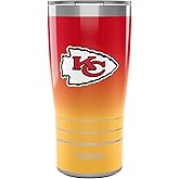 Tervis Traveler NFL Kansas City Chiefs - Ombre Triple Insulated Tumbler Travel Cup Keeps Drinks Cold & Hot, 20oz, Stainless Steel