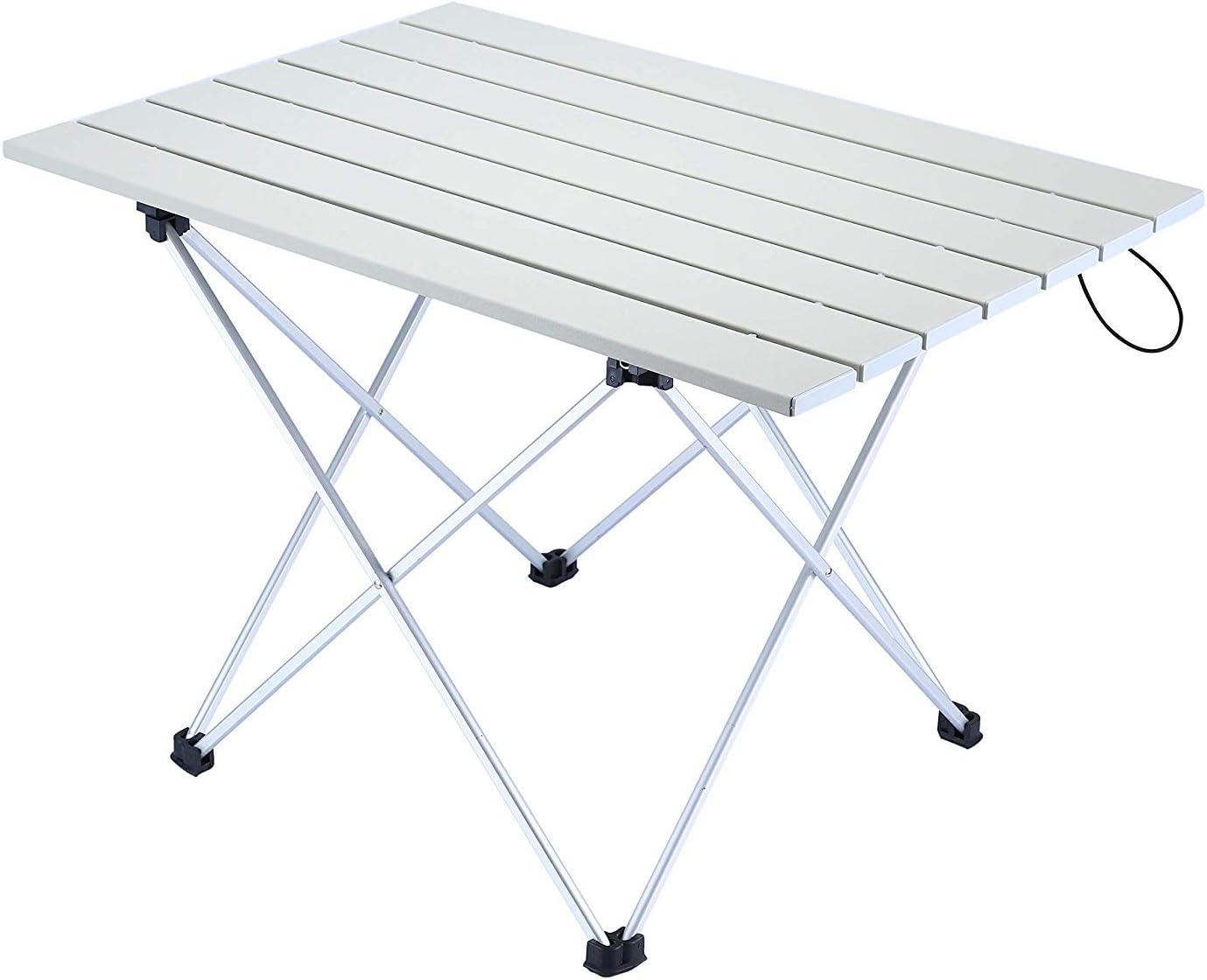 Movaty Large Portable Camping Table Foldable Outdoor table Lightweight Roll Up Aluminum for Indoor and Outdoor Desk with Carry Bag for Picnic, BBQ, Fishing,Hiking and Travel,Easy to Clean