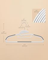 SONGMICS Set of 50 Plastic Hangers U-Shaped Opening 0.5 cm Thick 41.5 cm view 5