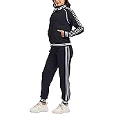 ANOTWENER Women's Jogging Suits Tracksuit Set Workout Long Sleeve Outfits Gym Stripe 2 Piece Set Sweatsuits with Pockets