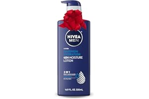NIVEA MEN Maximum Hydration 48-Hour Moisture Body Lotion for Dry Skin, Aloe Vera Lotion for Men, 3-in-1 Body, Face and Hands, Dermatologically-Tested, Holiday Gifts for Men, 16.9 Fl Oz Bottle