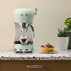 Smeg Manual Espresso Machine with Steam Wand, 15
