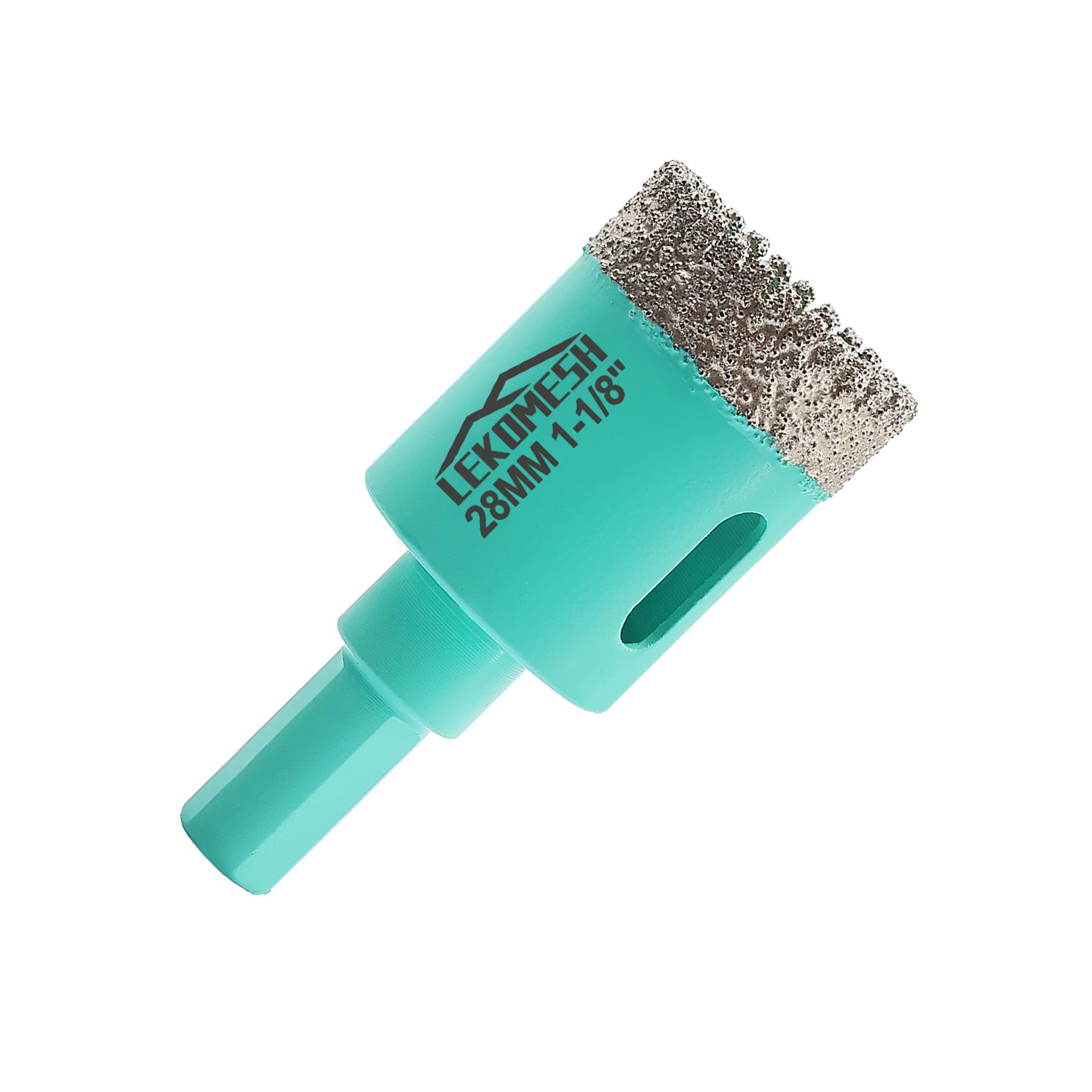 Diamond Tile Core Drill Bits - 1-1/8"(28mm) Tile Hole Saw Cutter with Triangle Shank for Porcelain Ceramic Marble Granite Stone Quartz, LEKOMESH