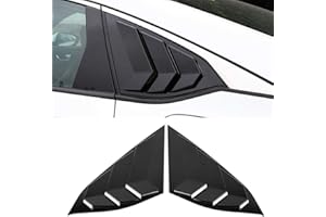 XITER 2PCS ABS Racing Style ABS Rear Side Window Louvers Air Vent Scoop Shades Cover Blinds for Honda Accord 2018 2019 2020 2021 2022 (Black)