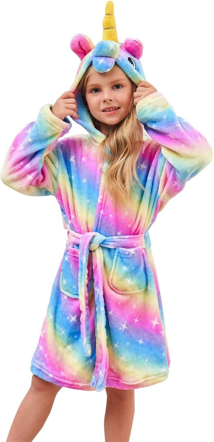 Unicorn Bathrobe Matching Doll & Girls, Unicorn Gifts for Girls: Clothing