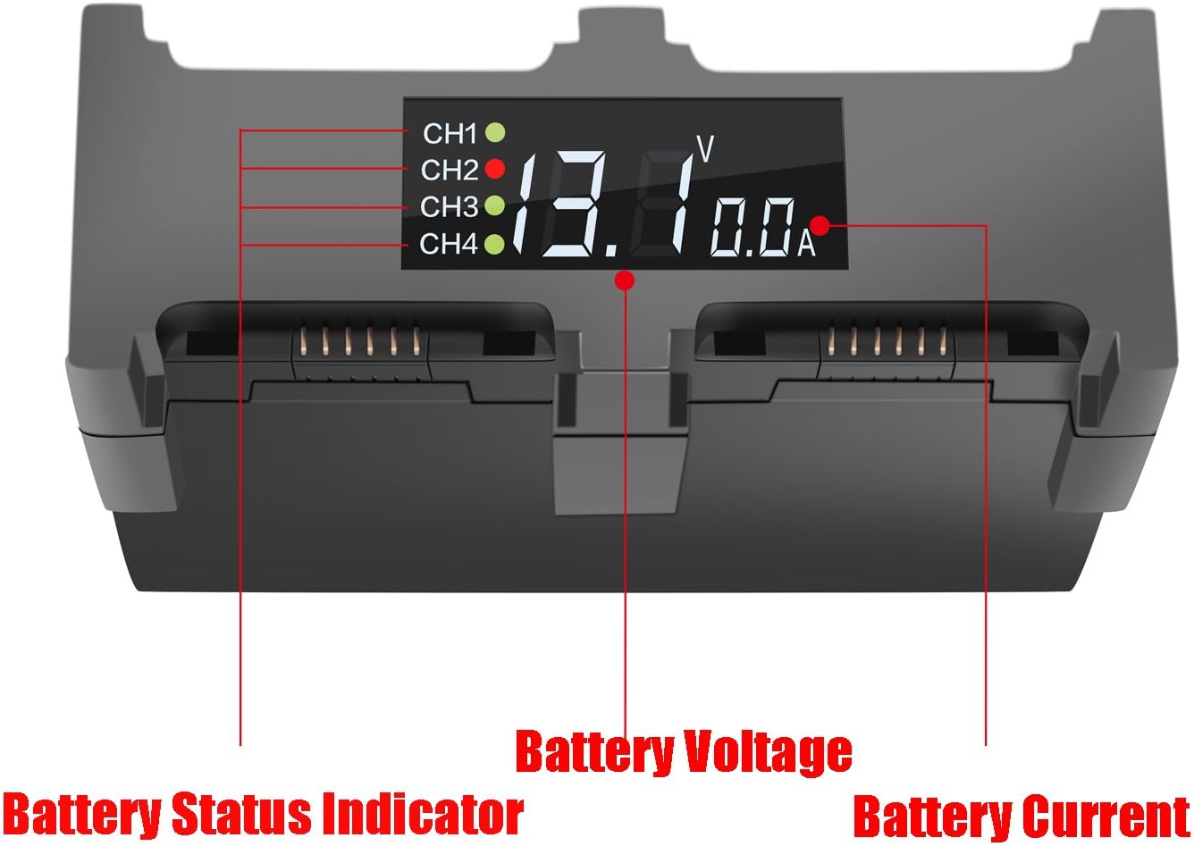 RC GearPro DJI Spark Parallel Battery Charger Hub Charging Station Compatible for DJI Spark Drone: Automotive