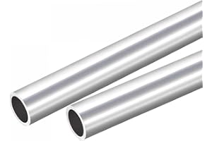 TOP-VIGOR 2Pcs 6063 Aluminum Round Tube, 22mm OD 18mm ID 300mm Length Seamless Aluminum Straight Tubing Pipe Tubing for Industry DIY Projects