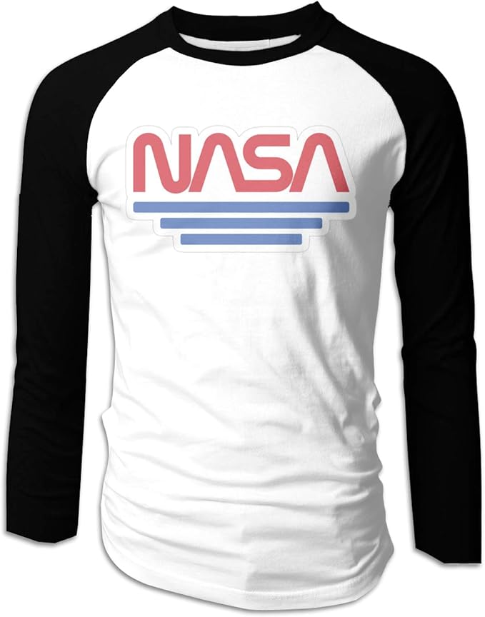 Amazon.com: Retro Vintage NASA Man Crew Neck Long Raglan Sleeves Baseball T-Shirts Blouses: Clothing