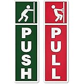 SmartSign "Pull/Push" Kit of 2 Anodized Signs | 1.5" x 5" Aluminum